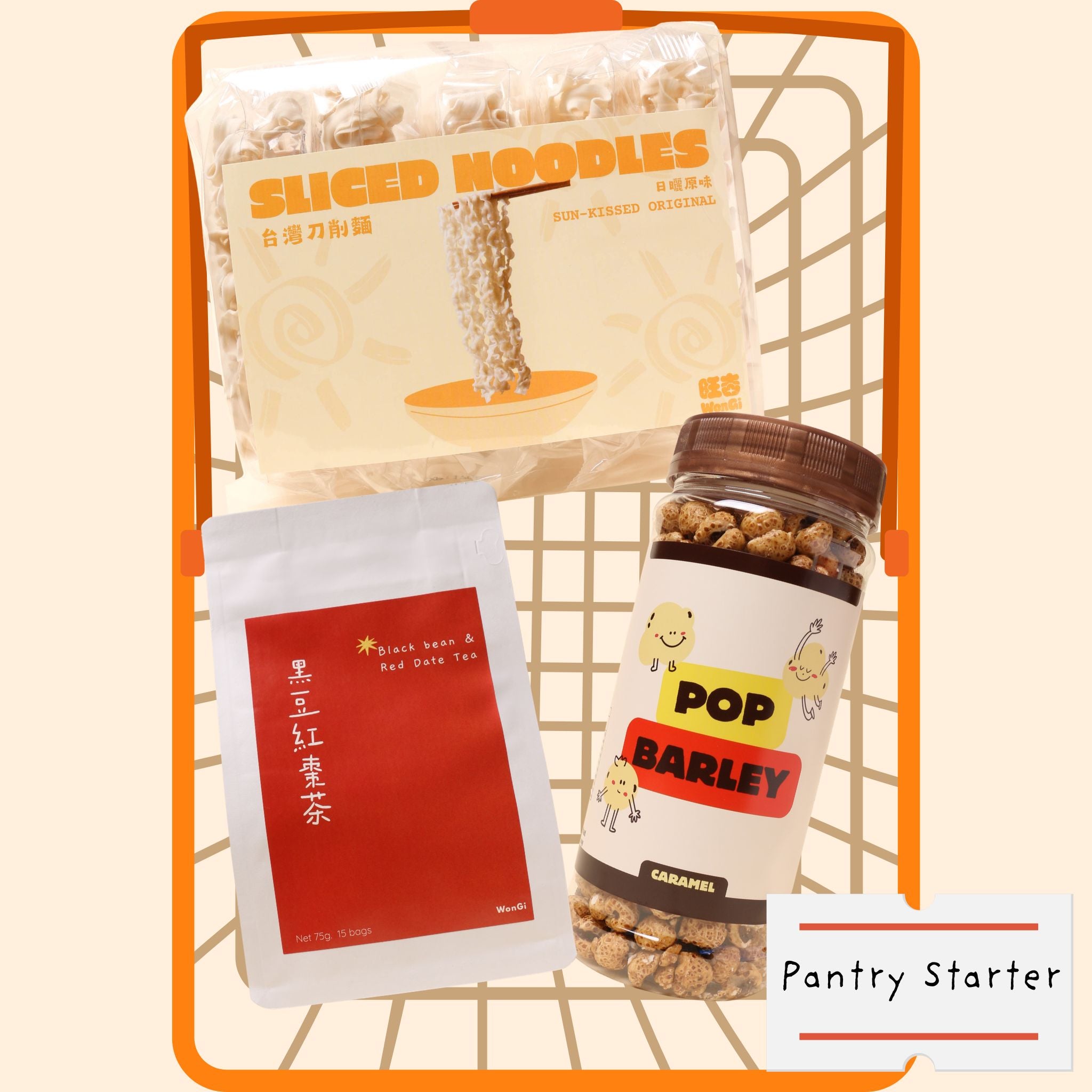 Taiwan Pantry Starter box with Taiwanese noodles, tea and snacks
